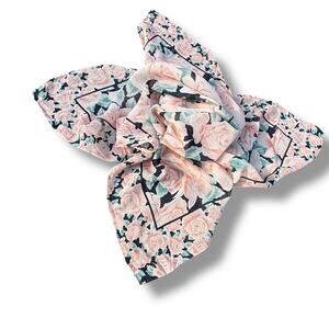 Ginnie Johansen Blue & Pink Floral Scarf